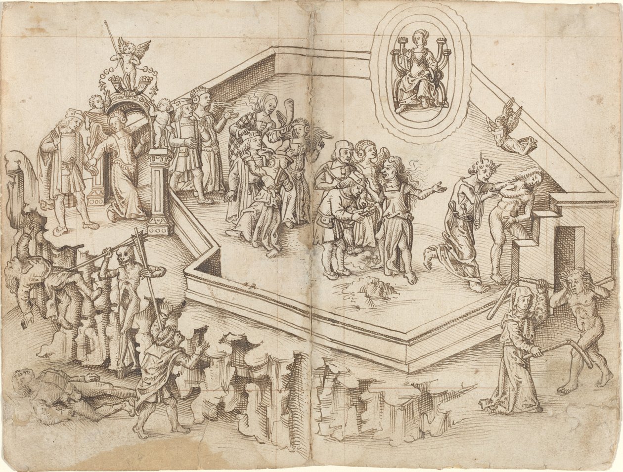 Allegori om en lærds liv i en rig husstand [fol. 3 verso / 4 recto] af French 16th Century