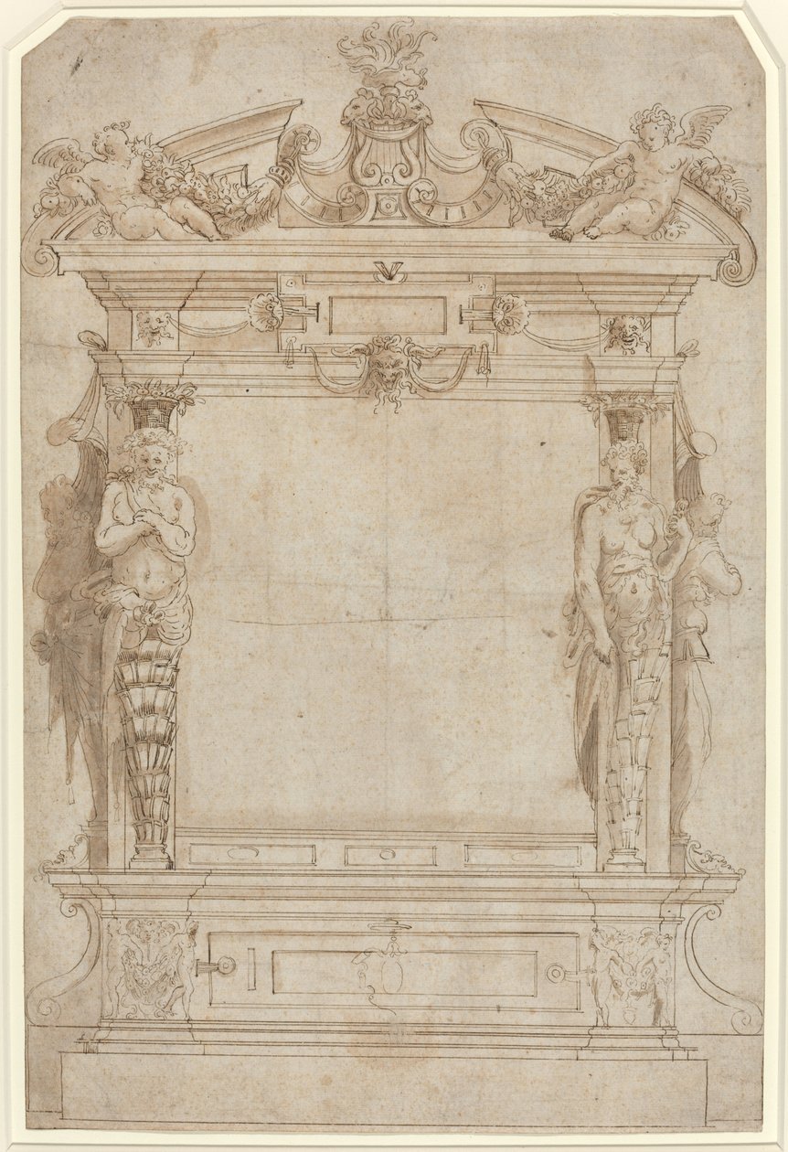 Design til en arkitektonisk ramme af French 16th Century