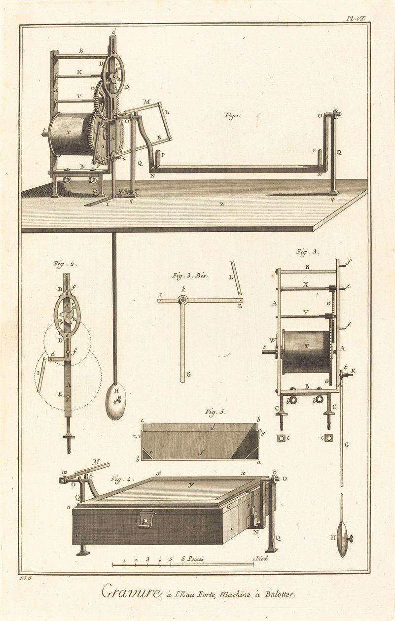 Ætsning, Balottemaskine: pl. VII af French 18th Century after Robert Benard