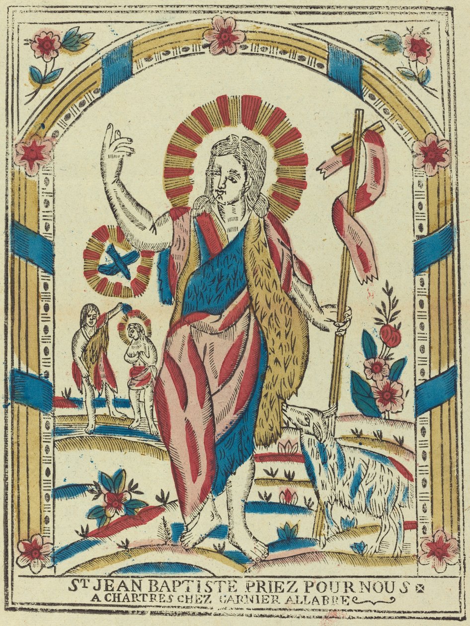 Sankt Johannes Døberen beder for os af French 19th Century