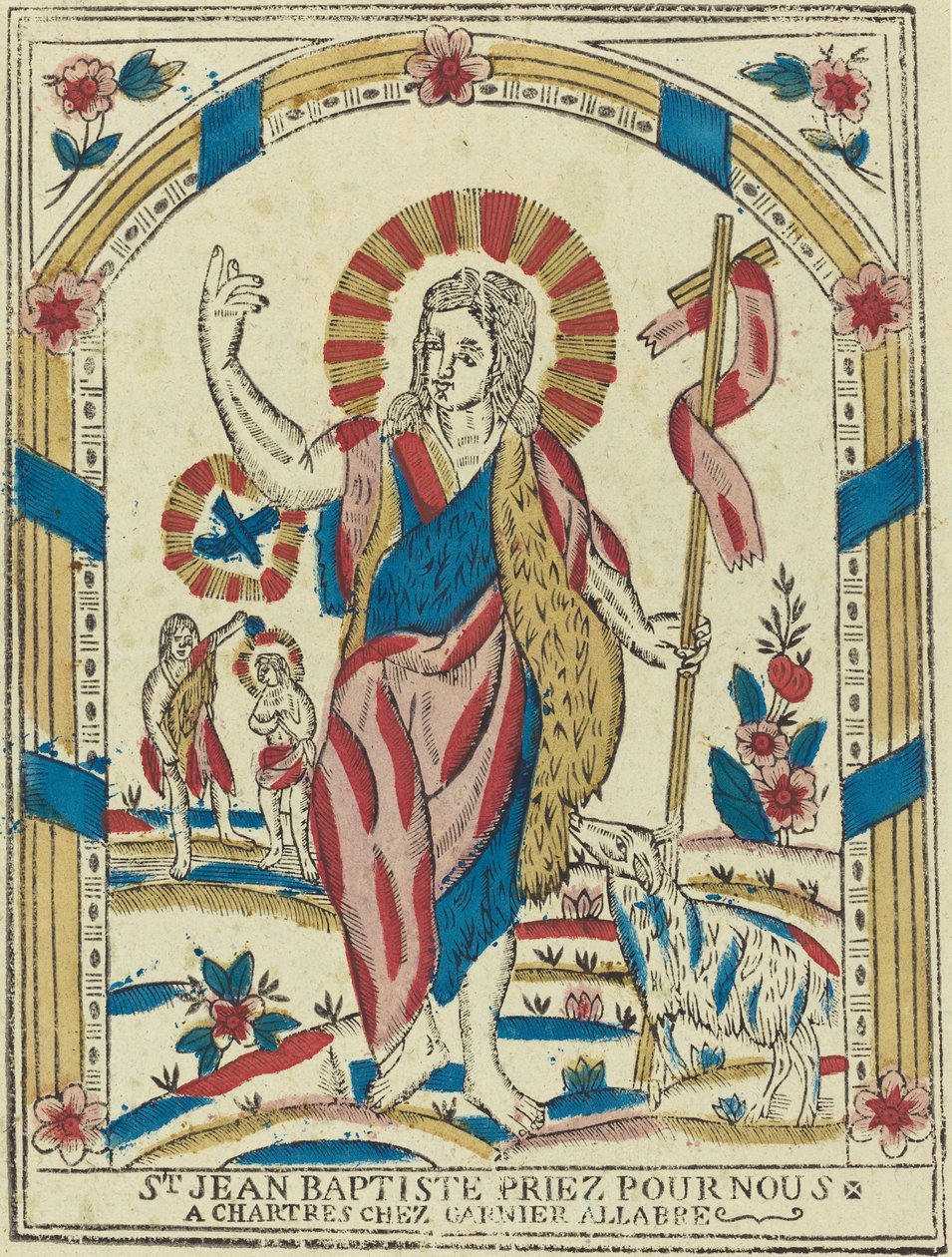 Sankt Johannes Døberen beder for os af French 19th Century