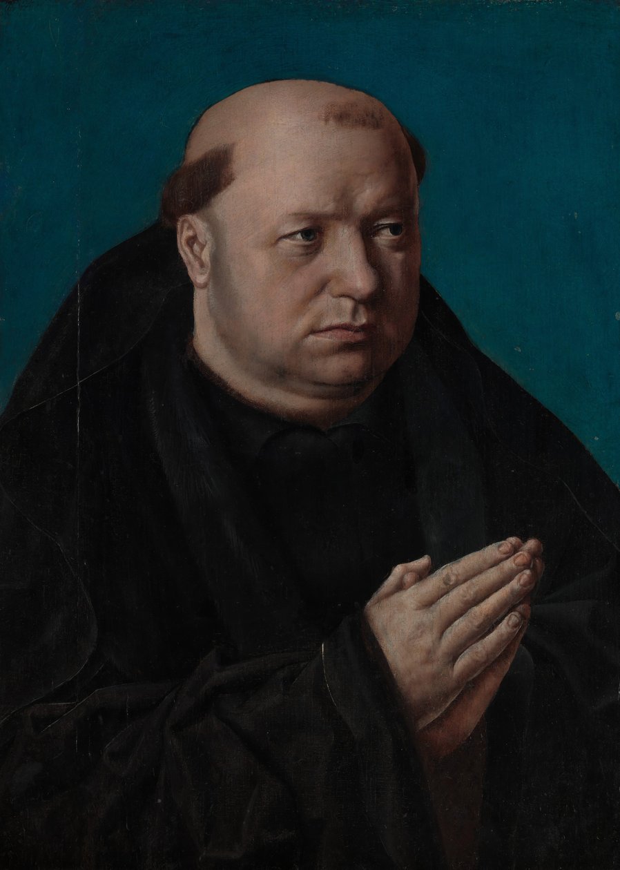 Portræt af en munk i bøn. af French Painter