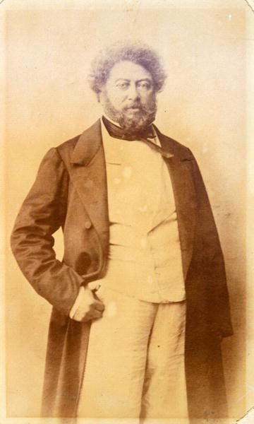 Alexandre Dumas Pere (1803-70) ca. 1860 (s/h-foto) af French Photographer