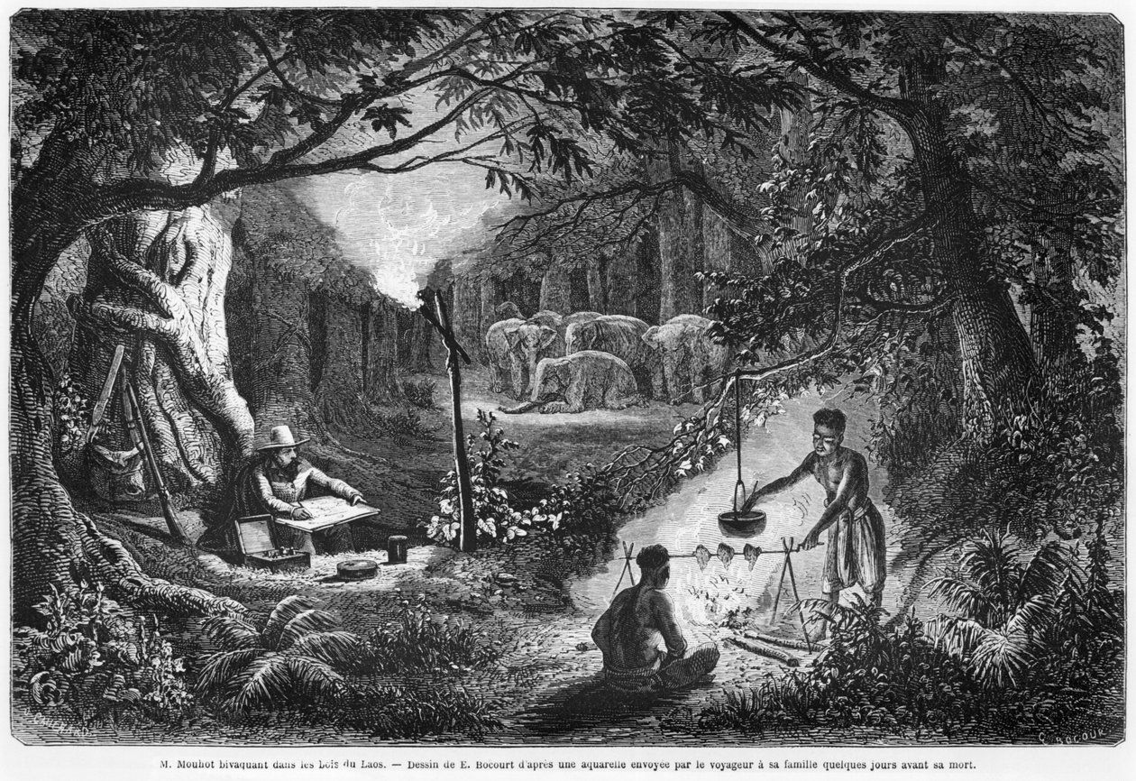 Alexandre Henri Mouhot (1826-1860) i Kongeriget Siam af French Photographer