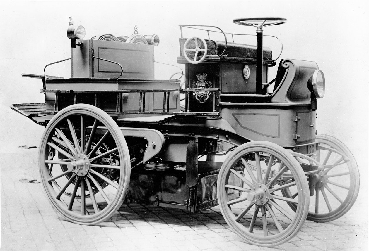 Elektrisk bil for Paris Brandvæsen, 1899 af French Photographer