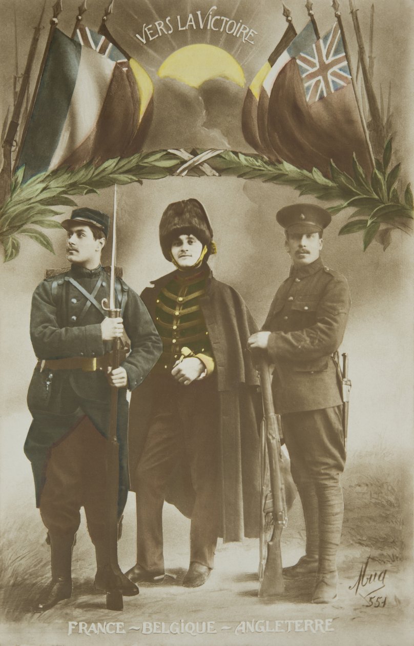 Ensimmäinen maailmansota, liitto Ranska - Belgia - Englanti, 1900-luku (kuva) af French Photographer