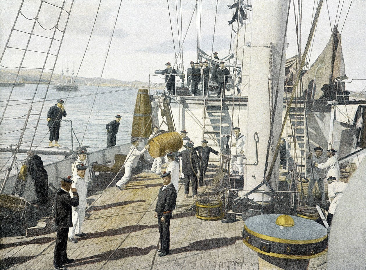 Fransk flåde, slutningen af 1800-tallet: Maden - Bibl. des Arts deco. af French Photographer