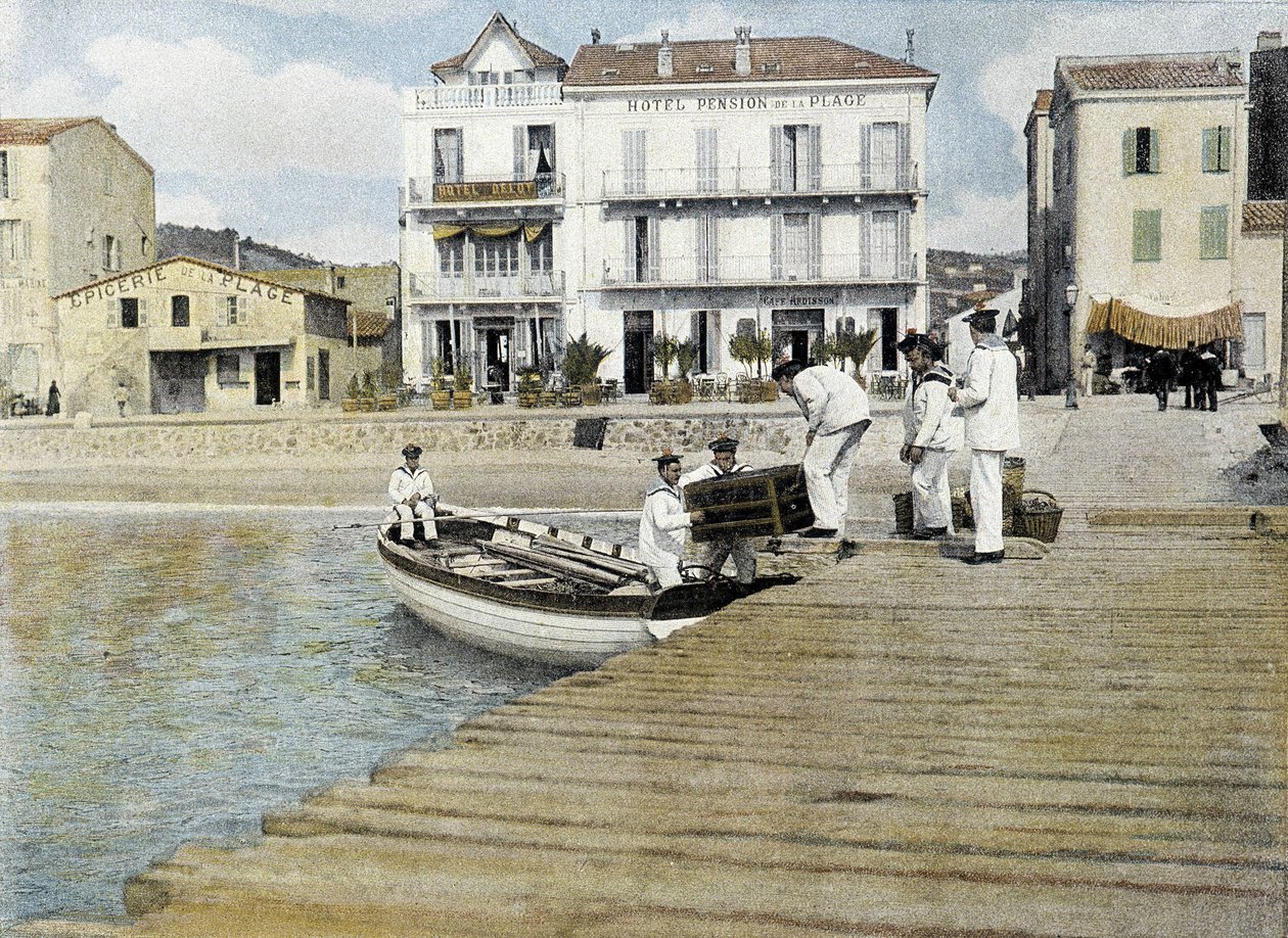 Fransk flåde, slutningen af 1800-tallet: tilladelsesmændenes bagage - Bibl. des Arts deco. af French Photographer