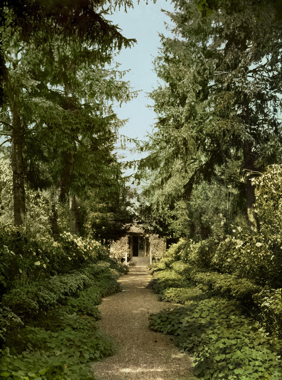 Havesti i Claude Monets have, Giverny af French Photographer
