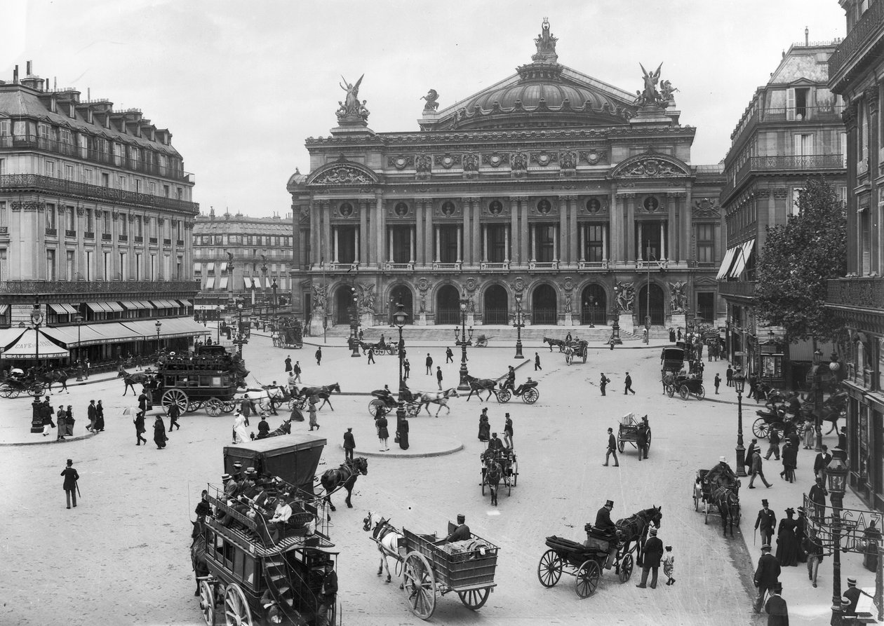 Generelt billede af Paris Opera House, slutningen af det 19. århundrede af French Photographer
