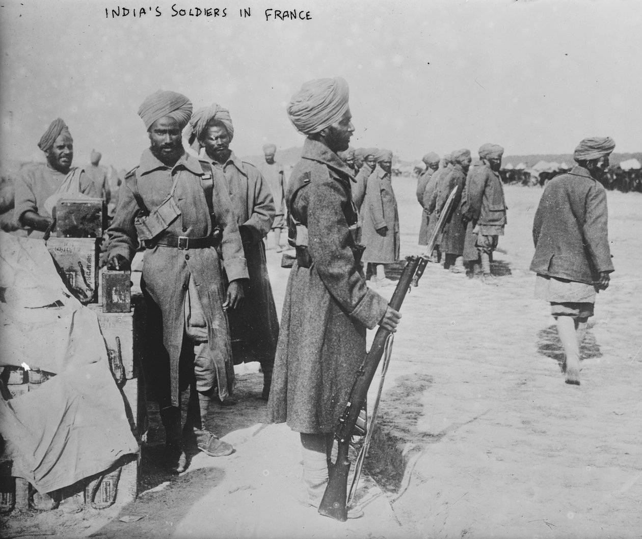 Indiens soldater i Frankrig, 1914-1915 af French Photographer