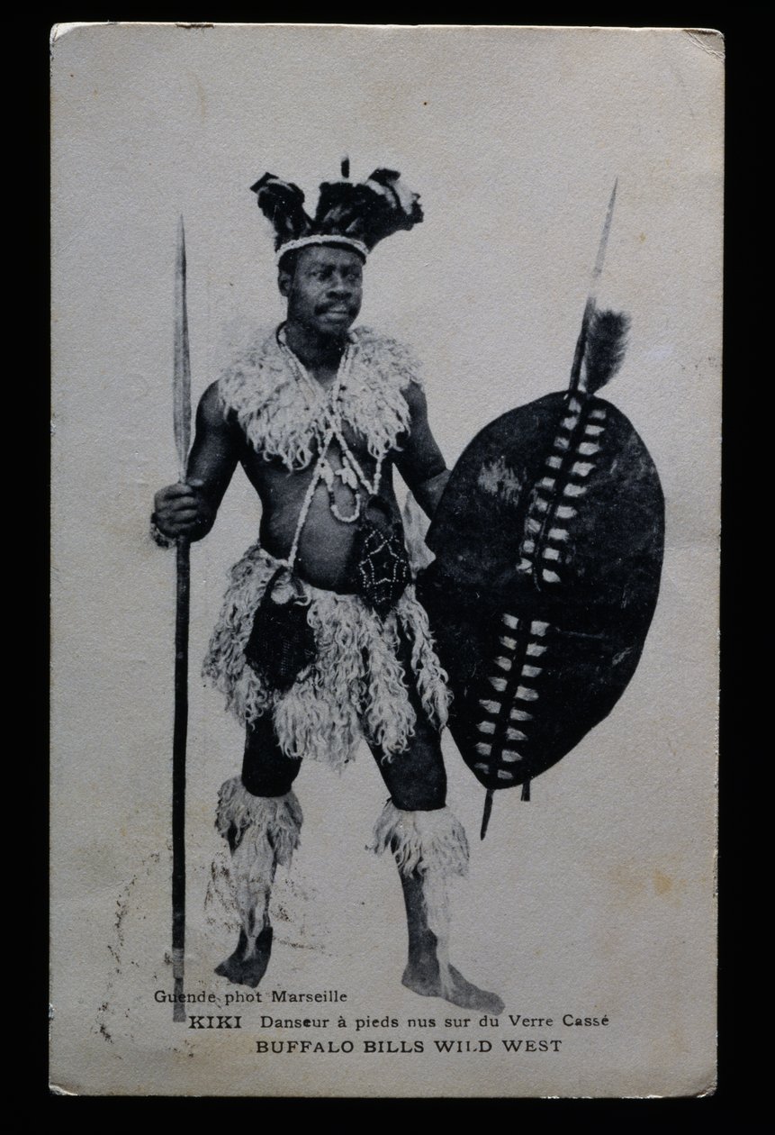 Kiki, danser, der optrådte barfodet på knust glas, Buffalo Bill (William Frederick Cody af French Photographer