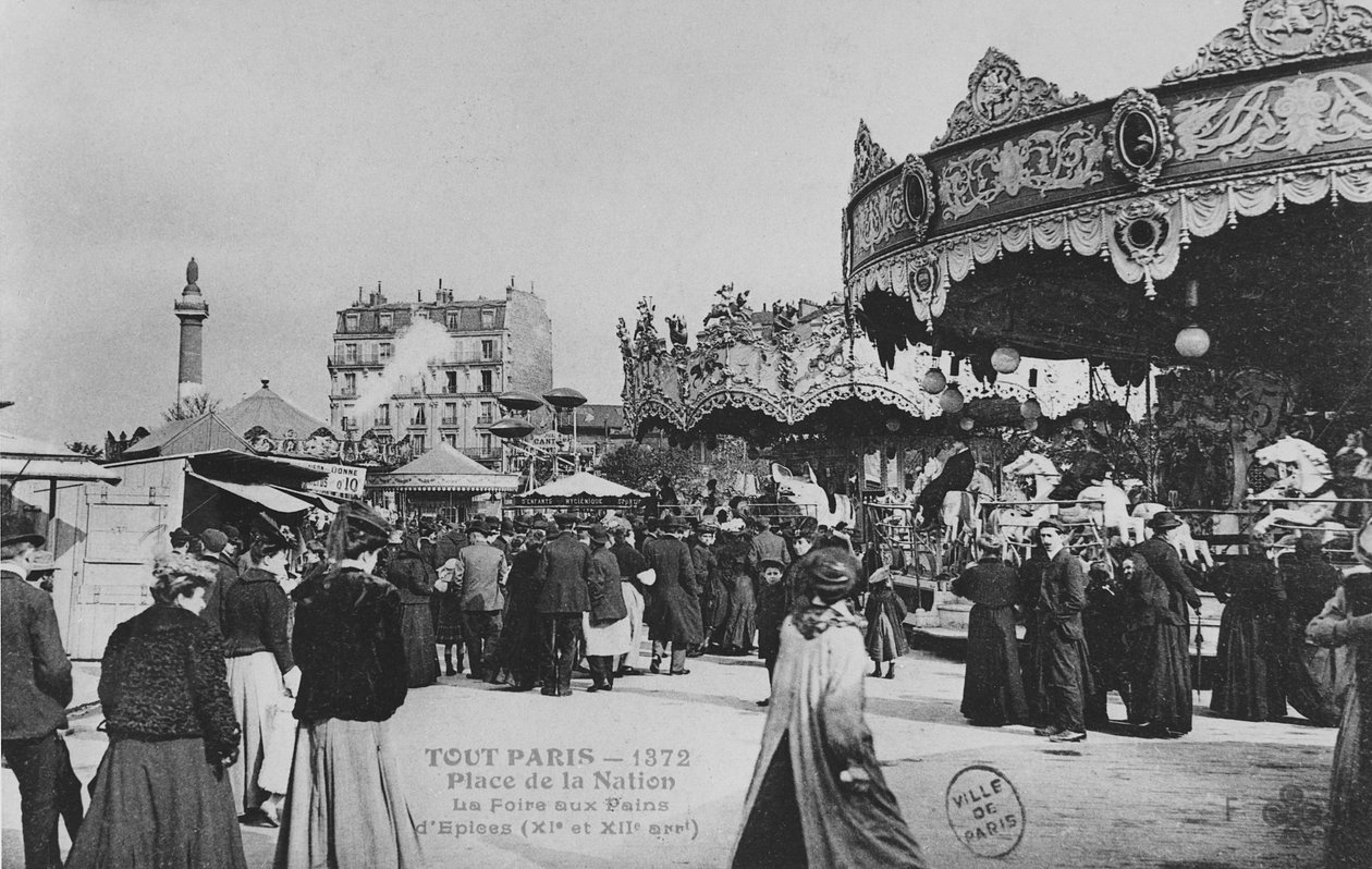 Thronemessen, Place de la Nation, Paris, ca. 1900 af French Photographer