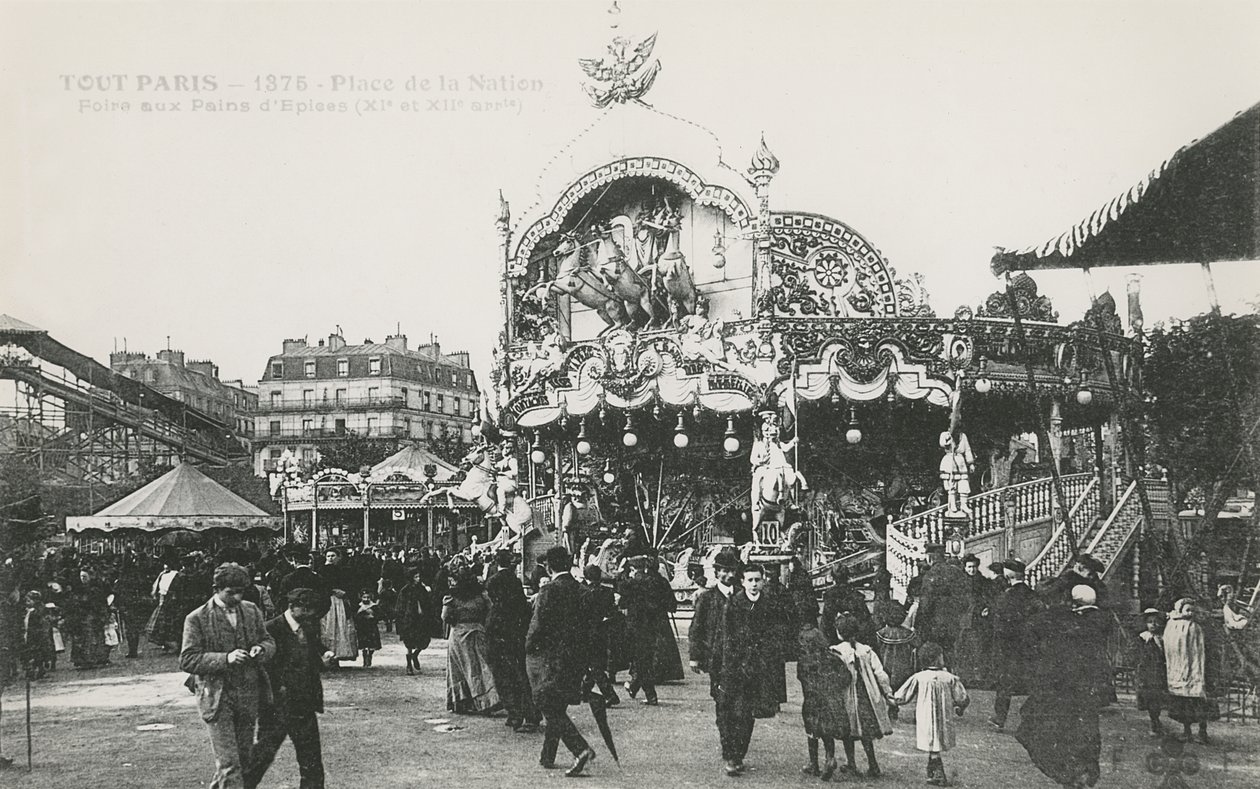 Thronemessen, Place de la Nation, Paris, ca. 1905 af French Photographer