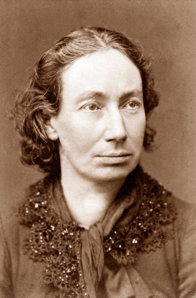 Louise Michel ca. 1870 (1833-1905), fransk anarkistisk revolutionær, der deltog i Pariserkommunen i 1871 af French Photographer