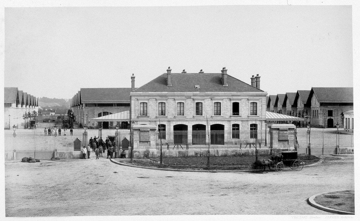 Marcher og slagtere i Villette - fotografering, slutningen af det 19. århundrede af French Photographer