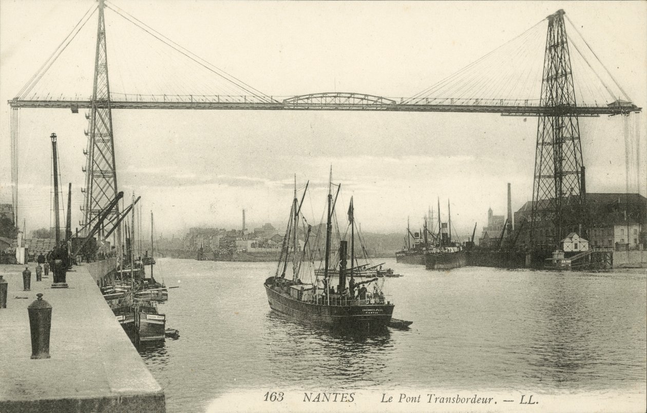 Nantes, Le Pont Transbordeur (s/h-foto) af French Photographer