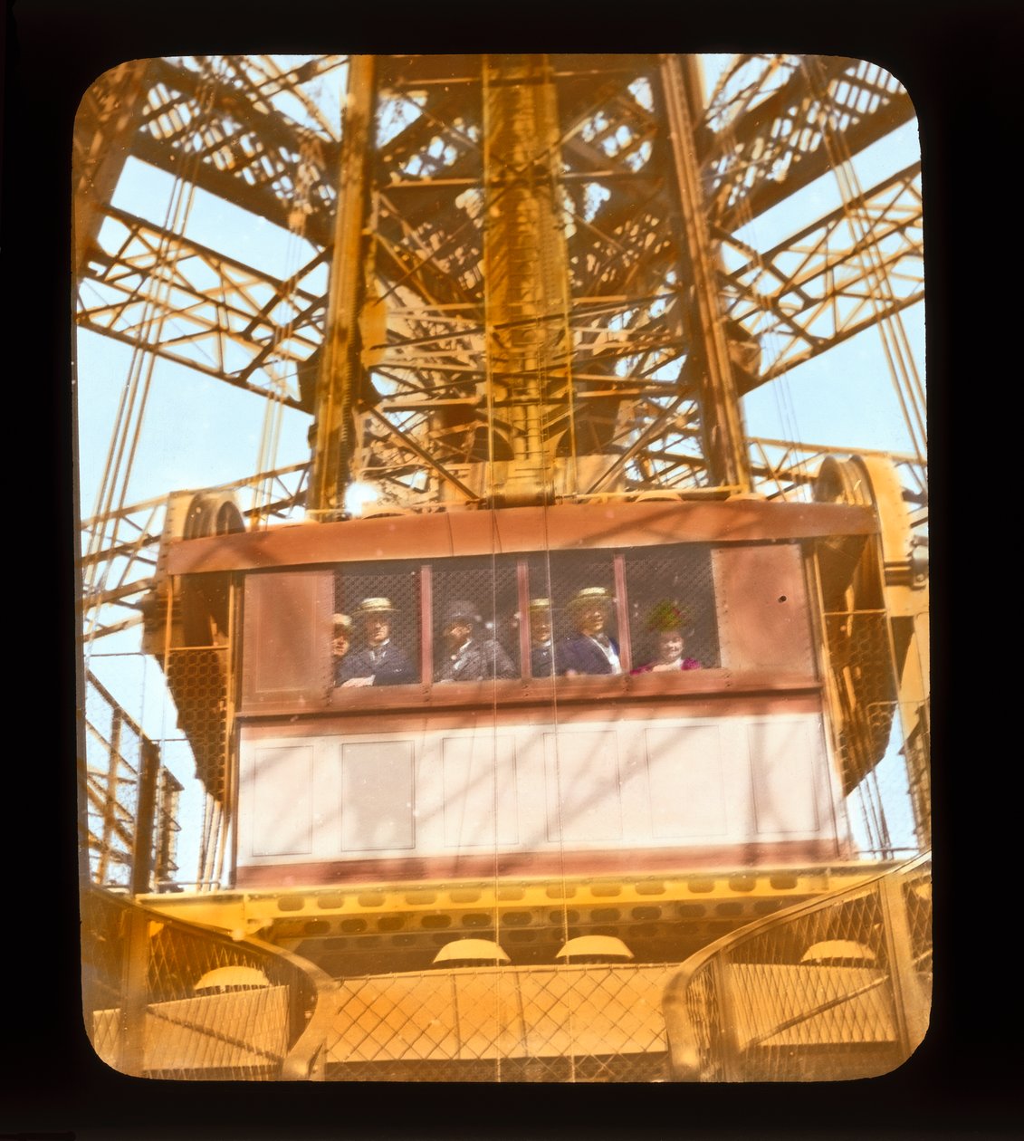 Paris udstilling: Eiffeltårnet, 1900 (lanternerutsjebane) af French Photographer