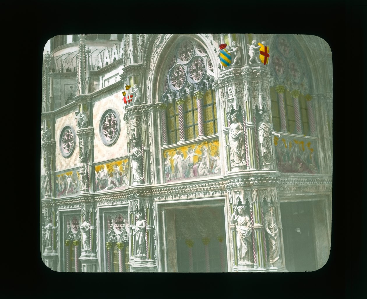 Paris-udstilling: Italiensk pavillon, Paris, Frankrig, 1900 (lanternerutsjebane) af French Photographer