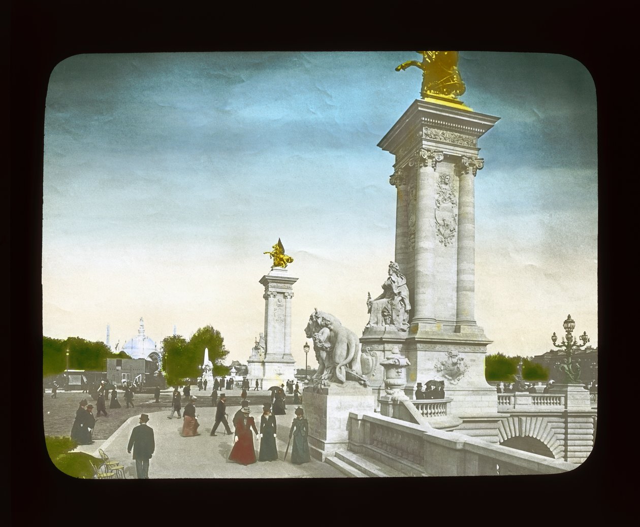 Paris-udstilling: Pont Alexandre III, 1900 (lanternerutsjebane) af French Photographer