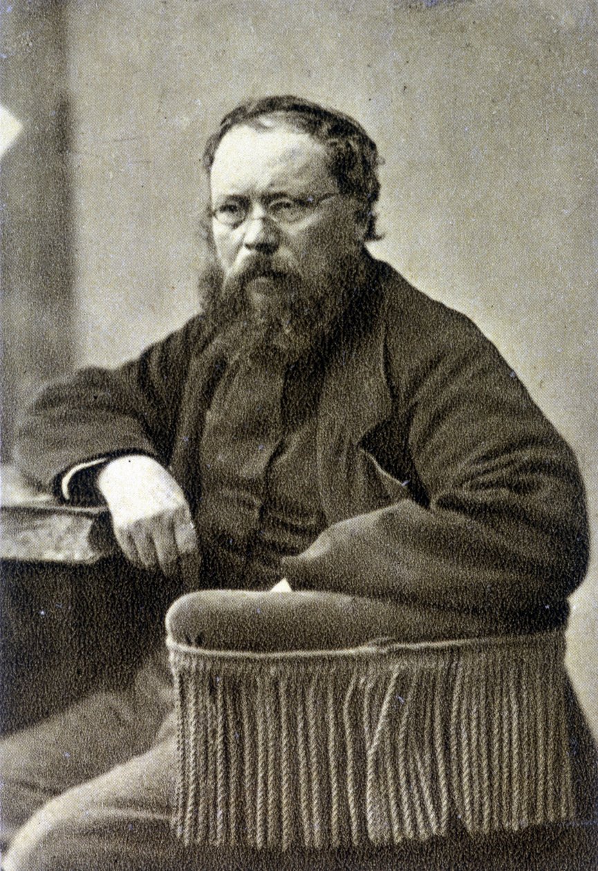 Pierre Joseph Proudhon (1809 - 1865). Fransk socialistisk teoretiker, forløber for anarkismen. af French Photographer