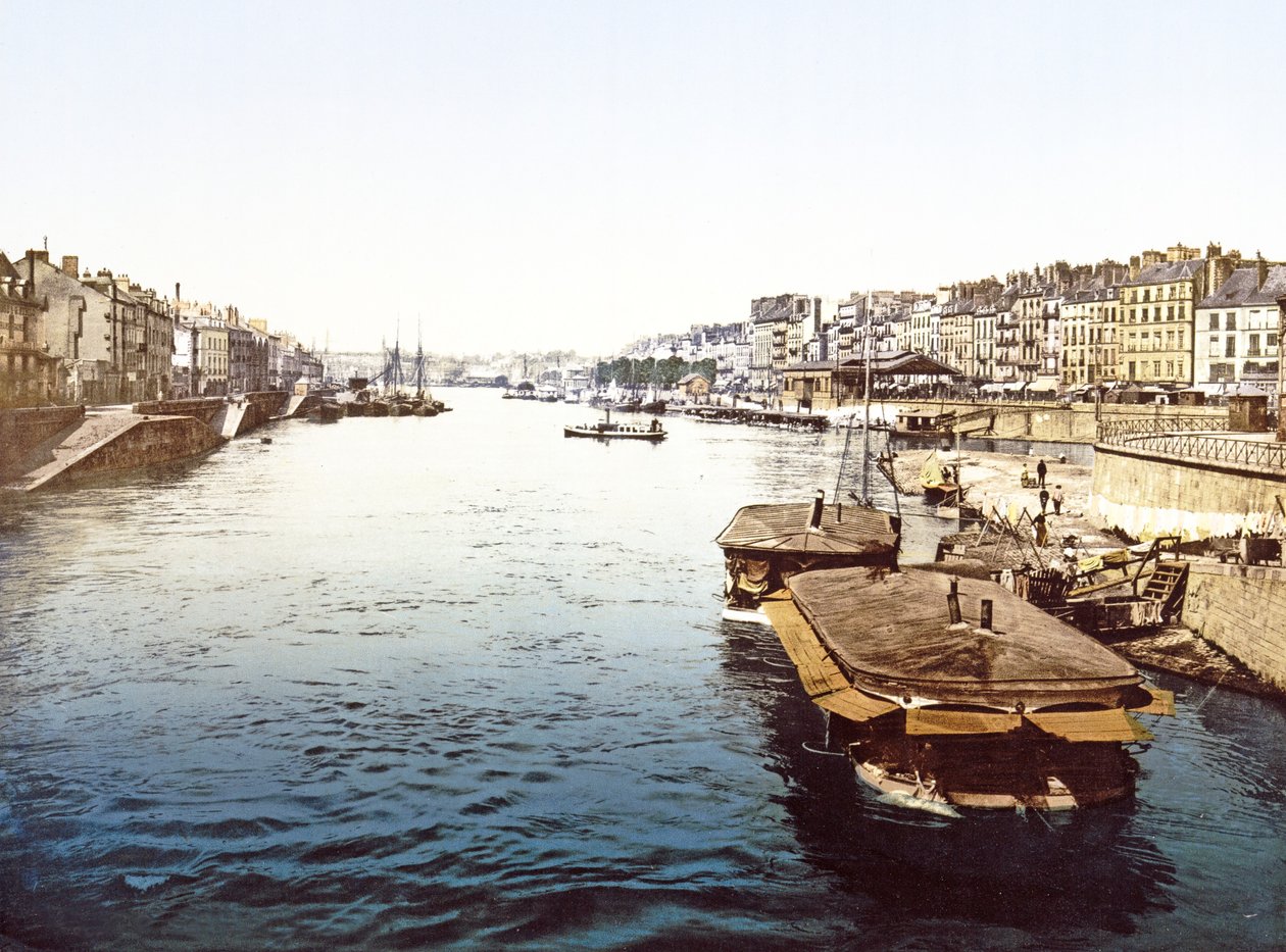 Lystbåde på Loire i Nantes, pub. 1890-1900 af French Photographer