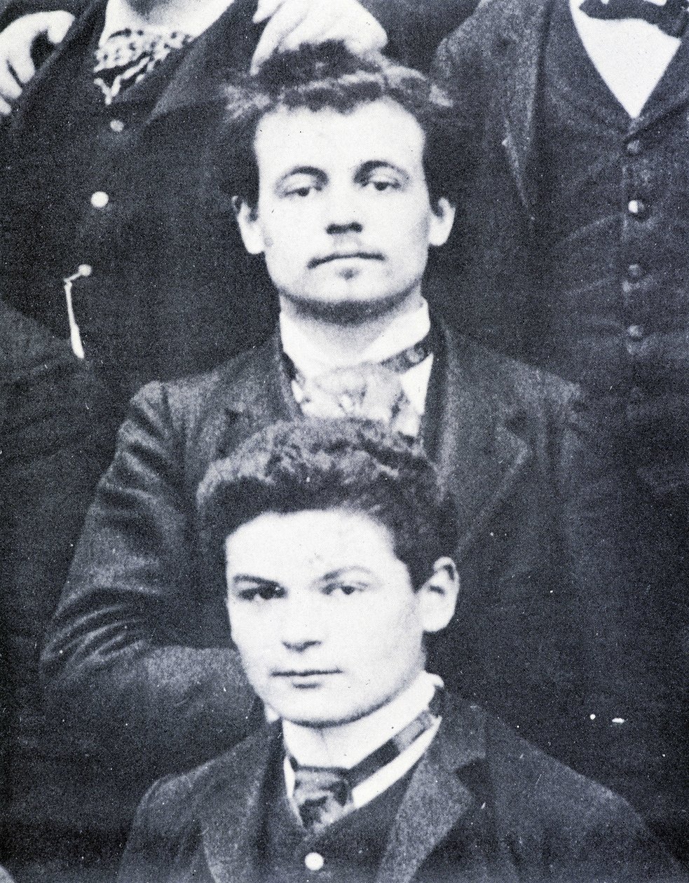 Portræt: Alfred Jarry (1873 -1907) og Fargue (1876 - 1947) på Lycée Henri IV, Paris - foto af French Photographer