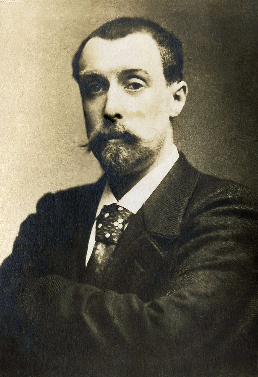 Portræt af Alphonse Allais (1854-1905), fransk journalist, komiker og digter. af French Photographer