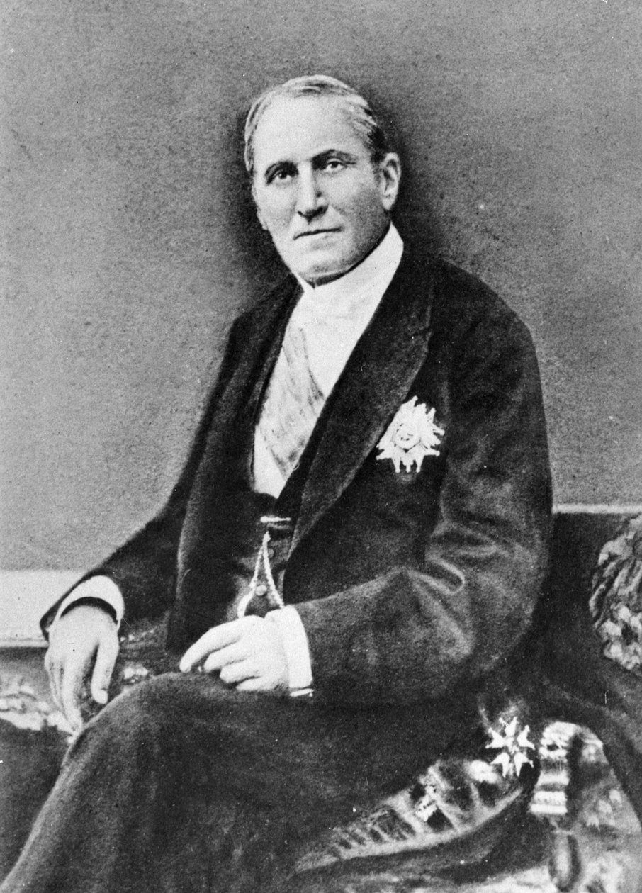 Portræt af Baron Georges Eugene Haussmann (1809-91) fra Memoires du Baron Haussmann, Paris, Victor Havard Editor, 1889 af French Photographer