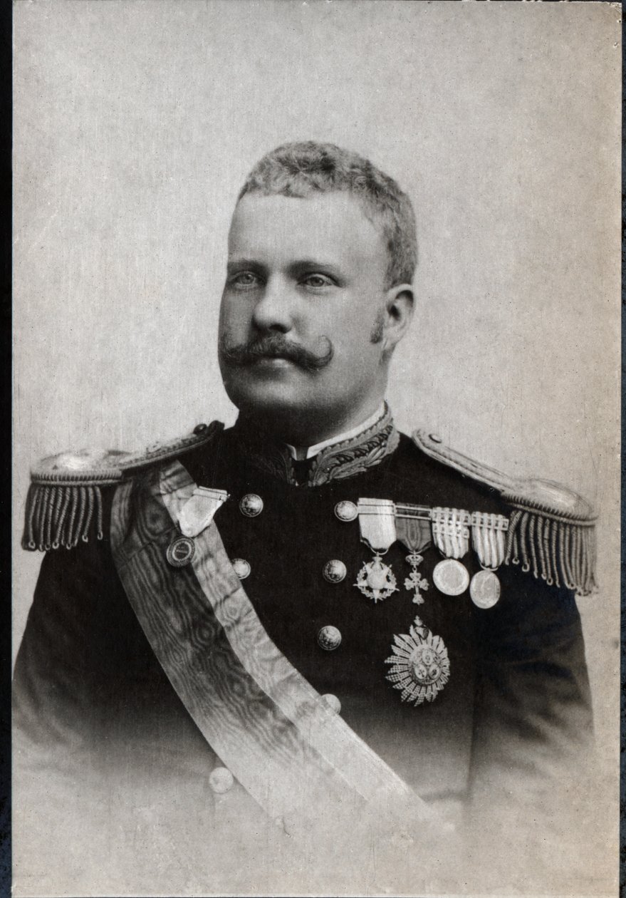 Portræt af Carlos I af Portugal (1863-1908), konge af Portugal. af French Photographer