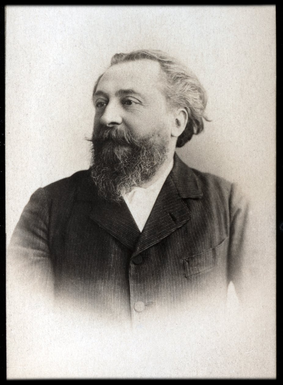 Portræt af Catulle Mendes (1841-1909), fransk digter. af French Photographer