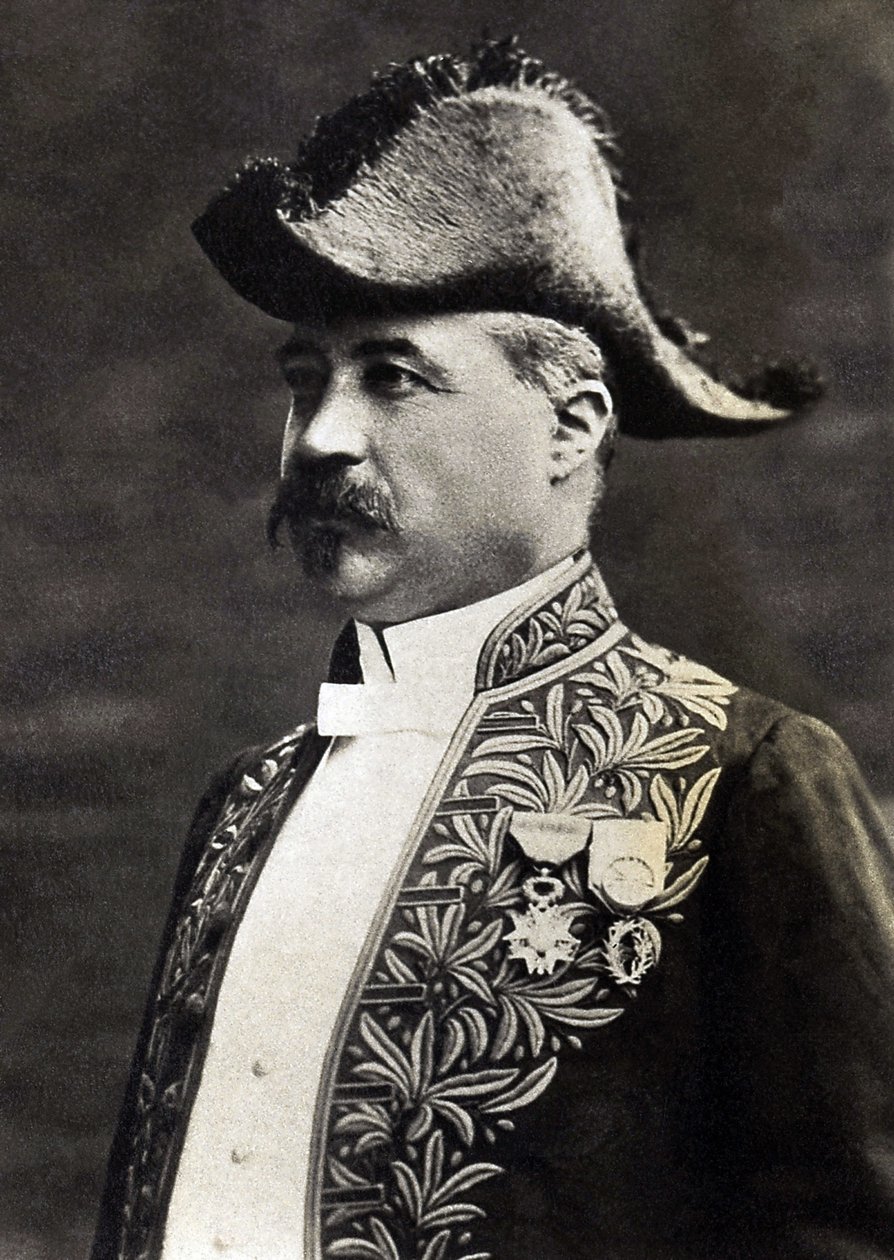 Portræt af Emile Faguet (1847-1916), litteraturkritiker, litteraturhistoriker og fransk essayist. af French Photographer