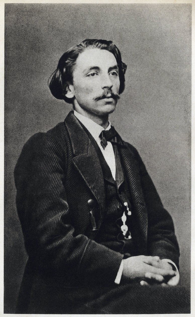 Portræt af Etienne Mallarme dit Stephane Mallarme (1842-1898) i 1862, fransk digter. Fotografering af French Photographer