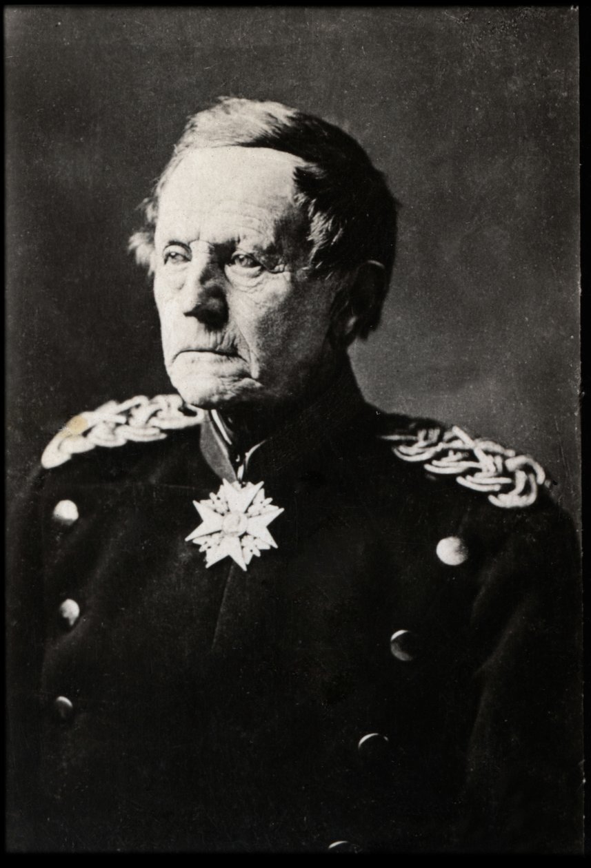 Portræt af Helmuth Karl Bernhard von Moltke den ældre (1800-1891), tysk feltmarskal. af French Photographer