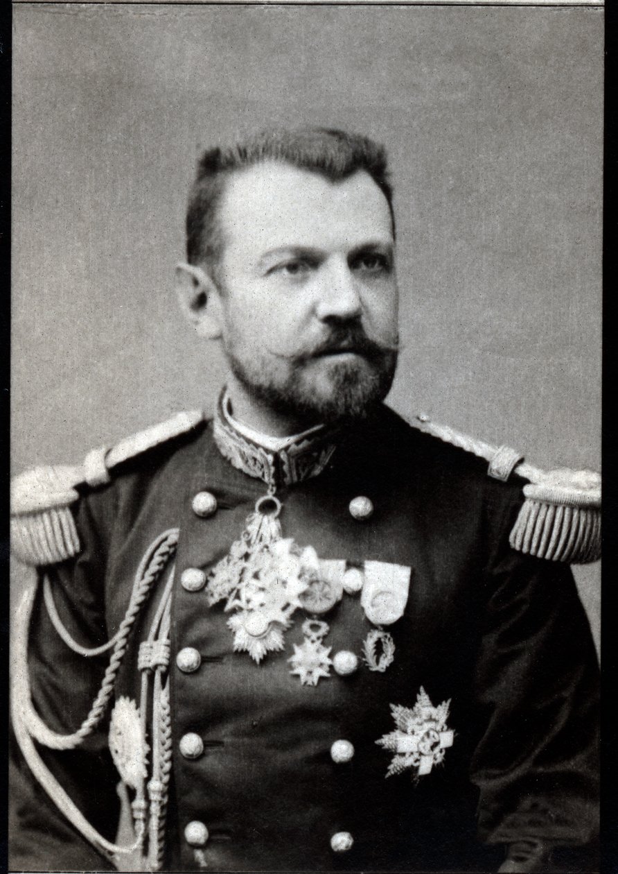 Portrait of Henri Joseph Brugere (1841-1918), French general. af French Photographer