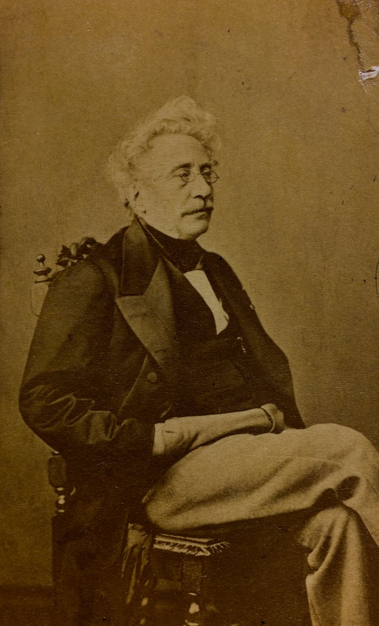 Portræt af Hippolyte Bellangé, fransk maler og litograf; visitkort (s/h foto) af French Photographer