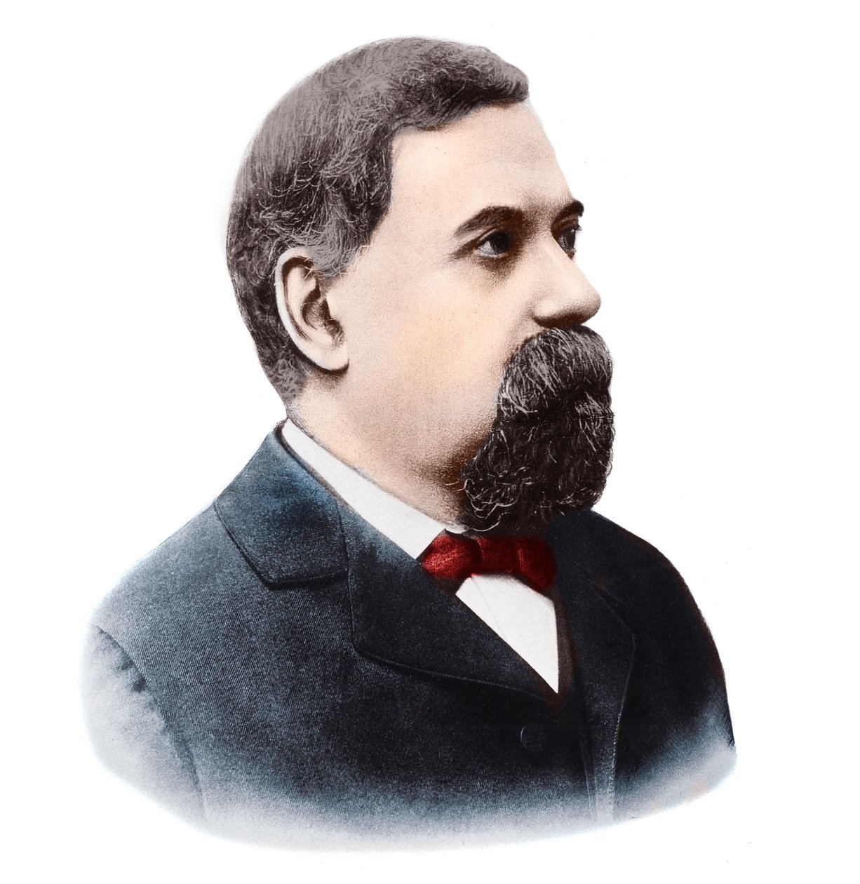 Portræt af den italienske astronom Giovanni Schiaparelli (1835-1910). af French Photographer