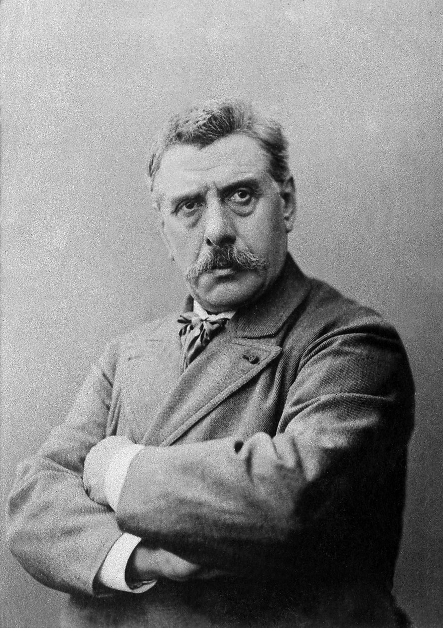 Portræt af Jean Joseph Alexandre Falguiere (1831-1900), professor i skulptur ved Ecole des Beaux-Arts i Paris. af French Photographer