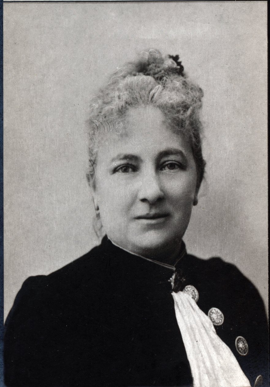 Portræt af Juliette Adam (1836-1936), fransk forfatter og feminist. af French Photographer