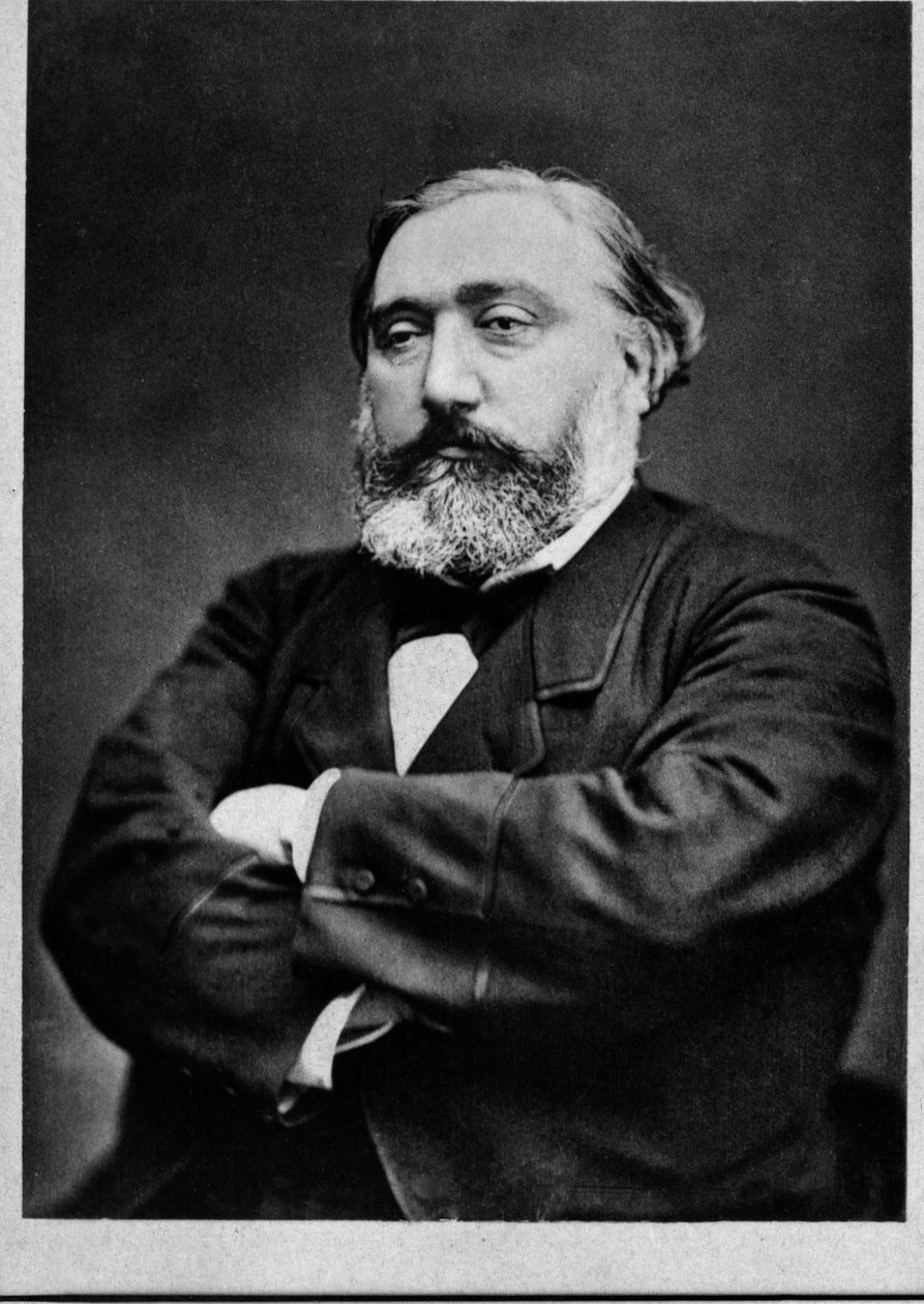 Portræt af Leon Gambetta (1838-1882), fransk statsmand. af French Photographer