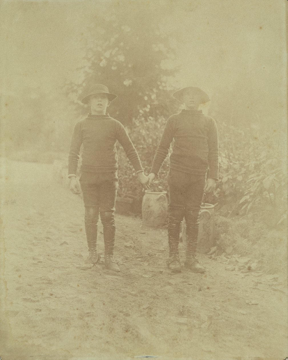 Portræt af Michel Monet og Jean-Pierre Hoschede af French Photographer