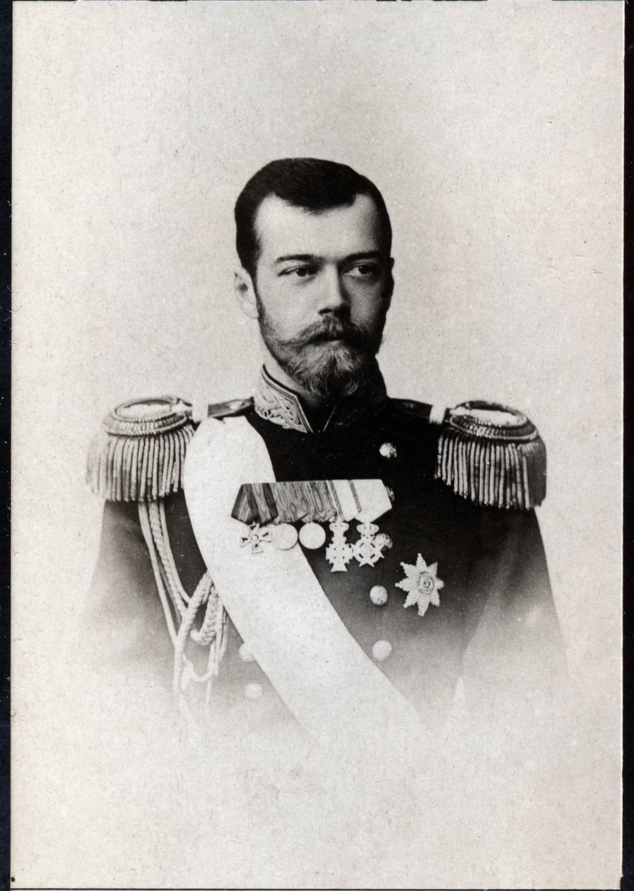 Portræt af Nikolaj II af Rusland (1868-1918), Ruslands kejser. af French Photographer