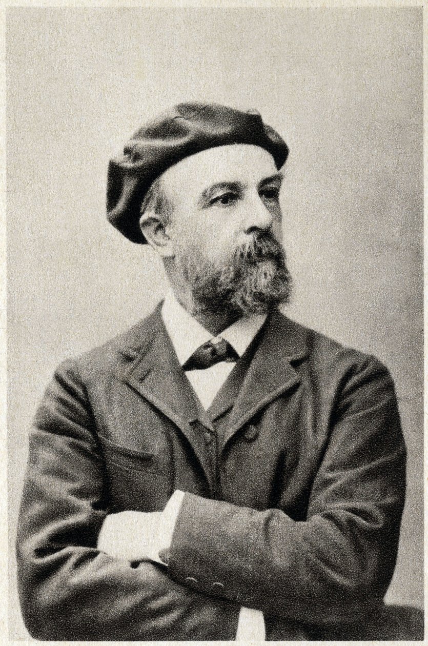 Portræt af Odilon Redon (1840-1916), fransk maler. Fotografering af French Photographer