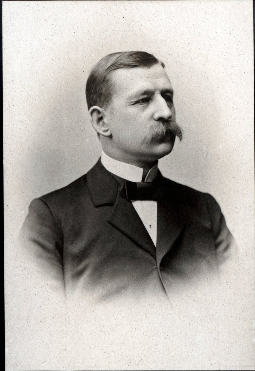 Portræt af Salomon August Andree (1854-1897), svensk ingeniør, fysiker, aeronaut og polarforsker. af French Photographer