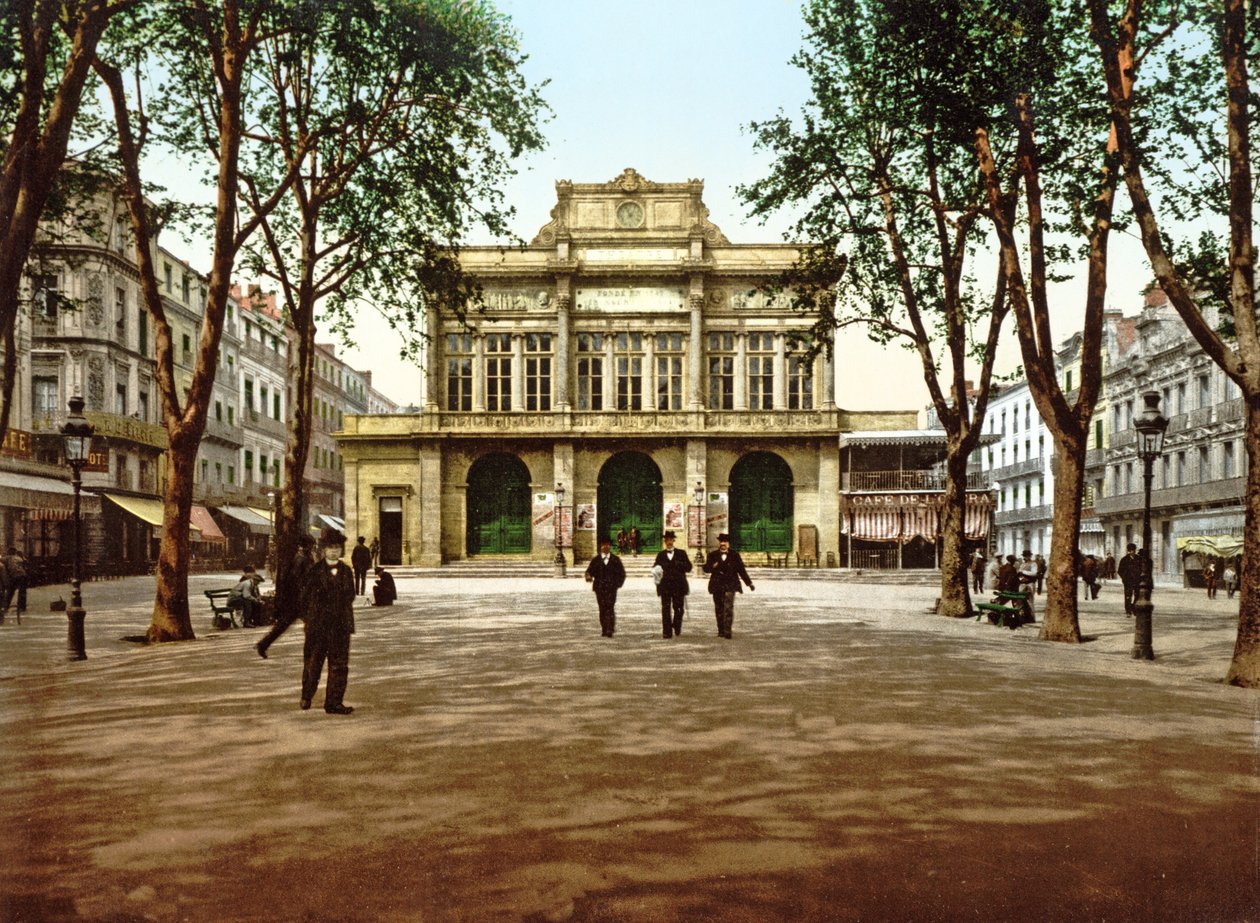 Det kommunale teater i Béziers, Frankrig, 1890-1900 af French Photographer