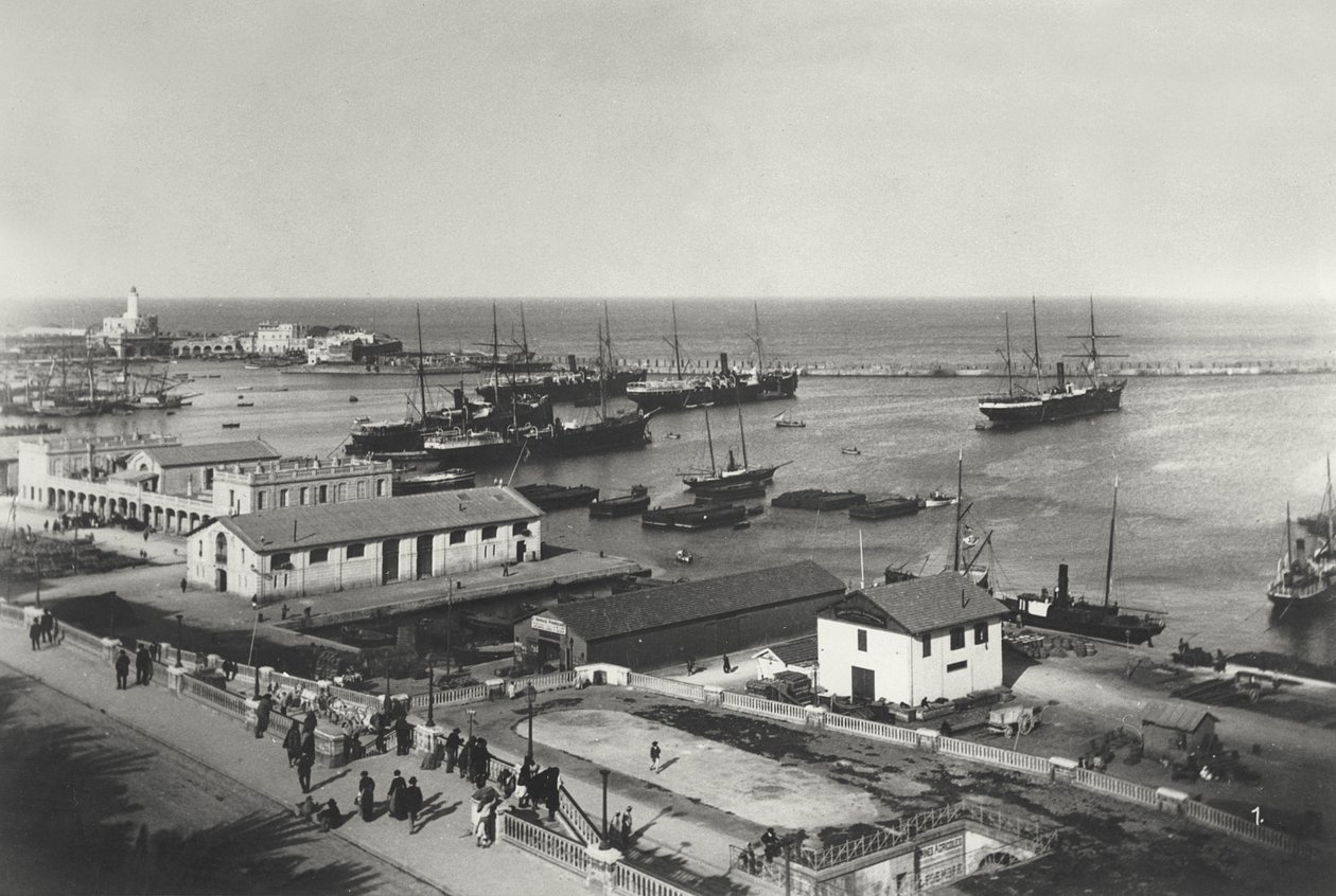 Havnen i Algier, 20. april 1886 af French Photographer