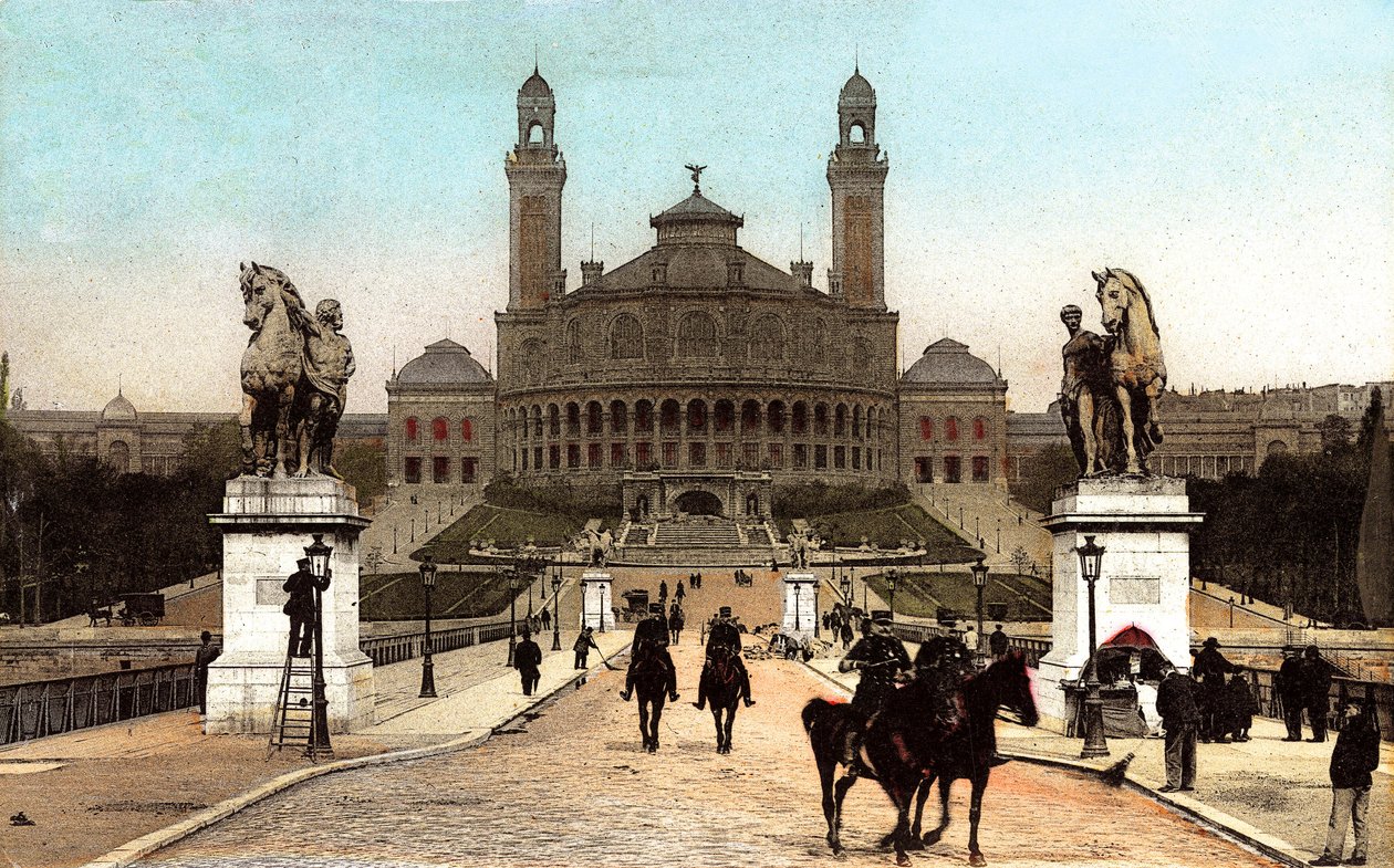 Trocadero-paladset bygget til verdensudstillingen i Paris i 1878, ca. 1906 (foto) af French Photographer