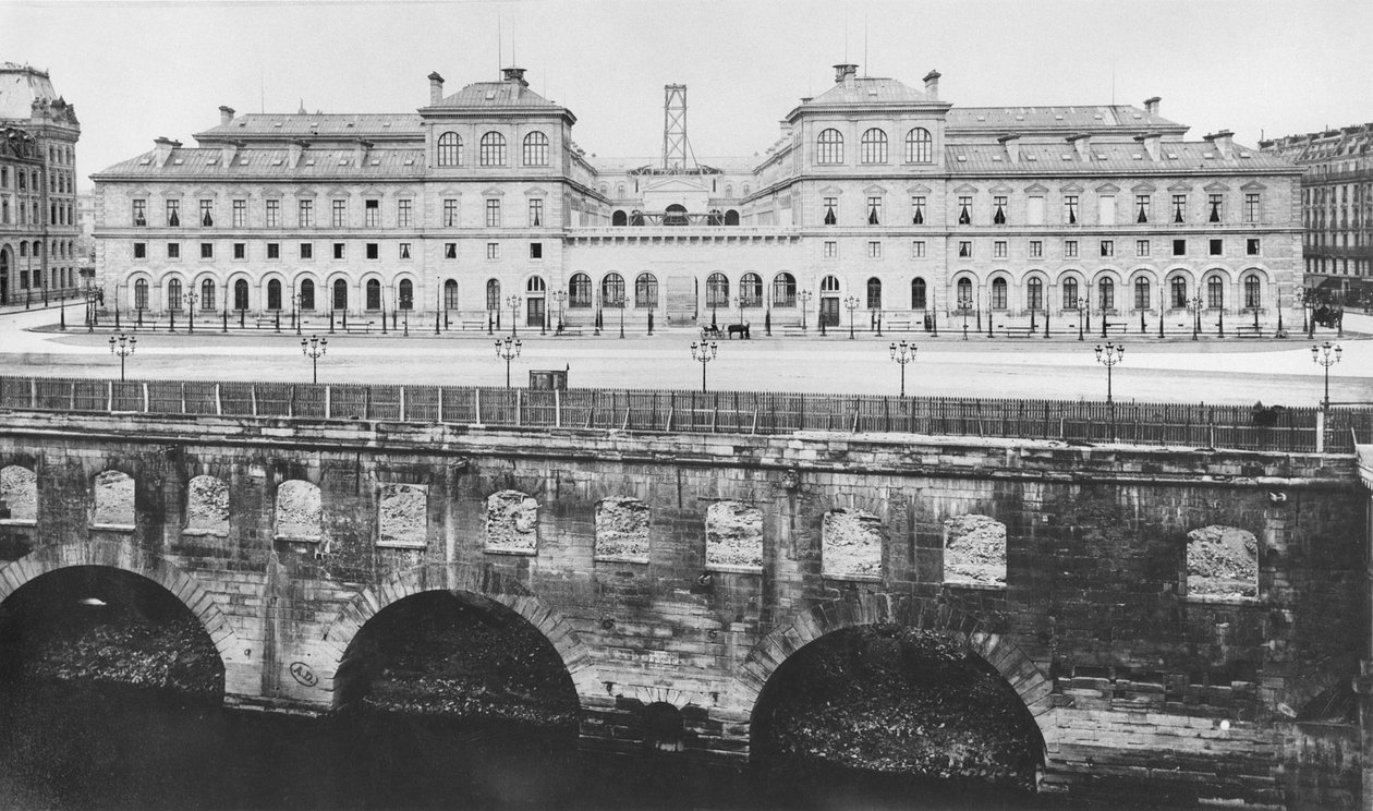 Udsigt over Hotel-Dieu på tidspunktet for dets opførelse, Paris, efter 1867 af French Photographer