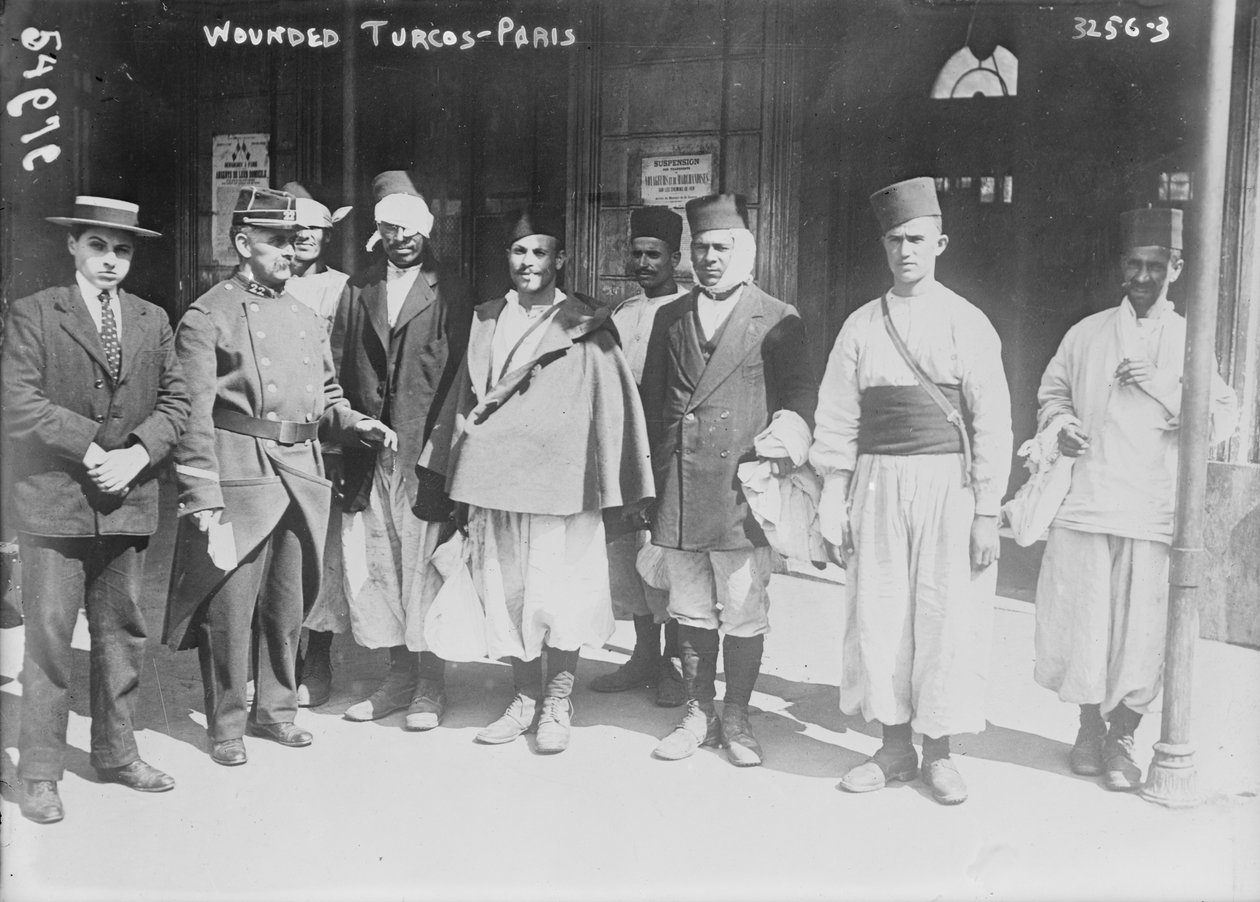 Sårede Turcos i Paris, 1914 af French Photographer