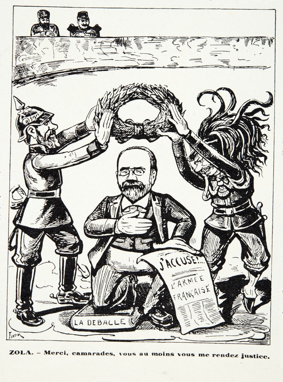 Zola - Tak, kammerater, I yder mig i det mindste retfærdighed, fra Histoire de la Troisieme Republique, Vol. I, Politisk historie, udg. 1933 (litho) af French Photographer